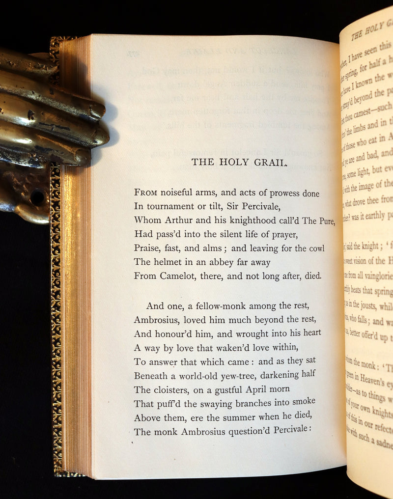 1929 Beautiful Riviere Binding - Legend of King Arthur - The Holy Grail - Idylls of the King by Tennyson.