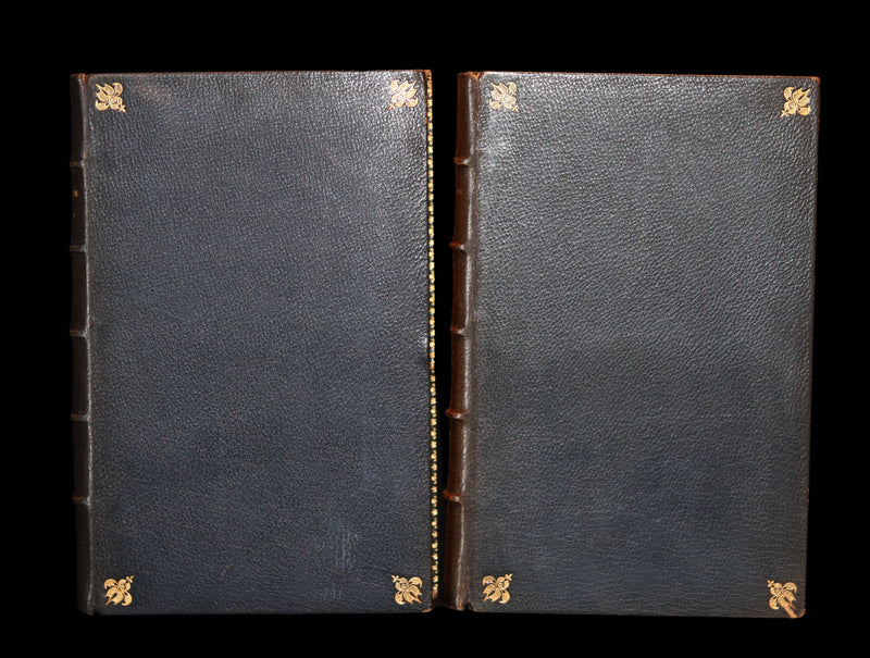 1831 Rare Book set bound by Kaufmann - The Adventures of Peregrine Pickle illustrated by Cruikshank.