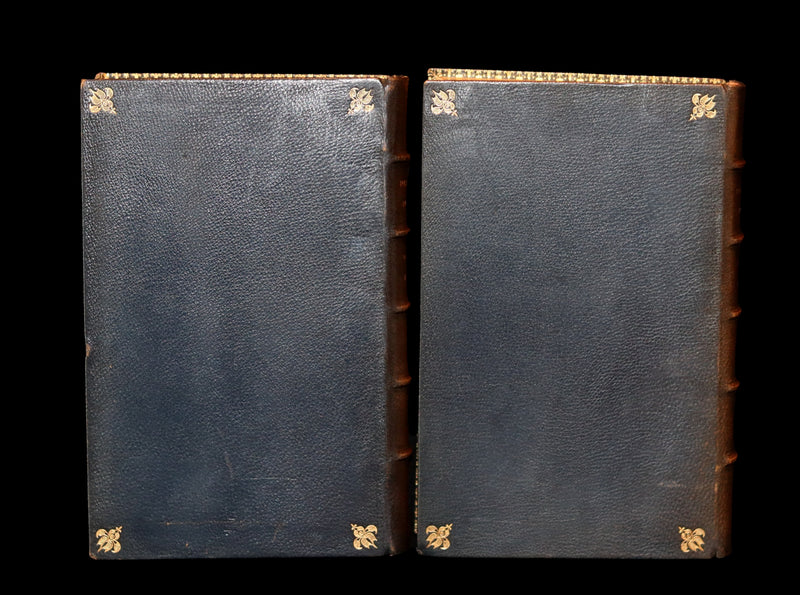 1831 Rare Book set bound by Kaufmann - The Adventures of Peregrine Pickle illustrated by Cruikshank.