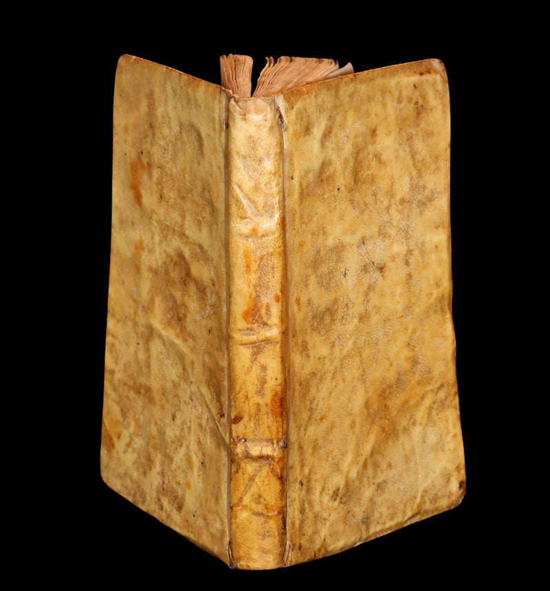 1695 Scarce Italian Vellum Book - The Crown of the Followers of Jesus Christ - Eight Beatitudes by Padre Gio. Angelo Maria Bernia Carmelitano.