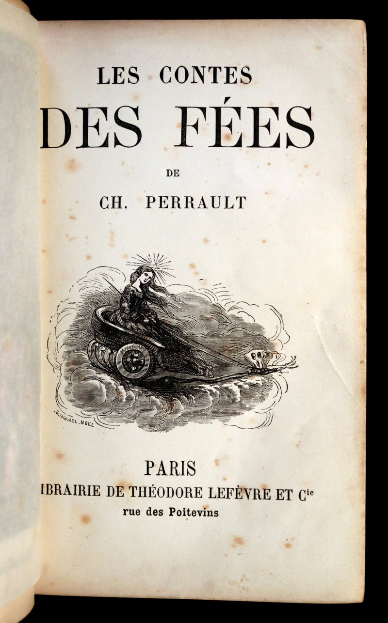 1890 Scarce color illustrated French Book ~ Contes des Fees by Perrault - Fairy Tales.