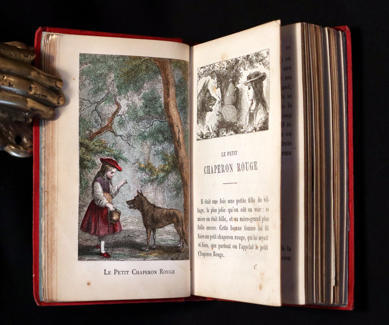 1890 Scarce color illustrated French Book ~ Contes des Fees by Perrault - Fairy Tales.