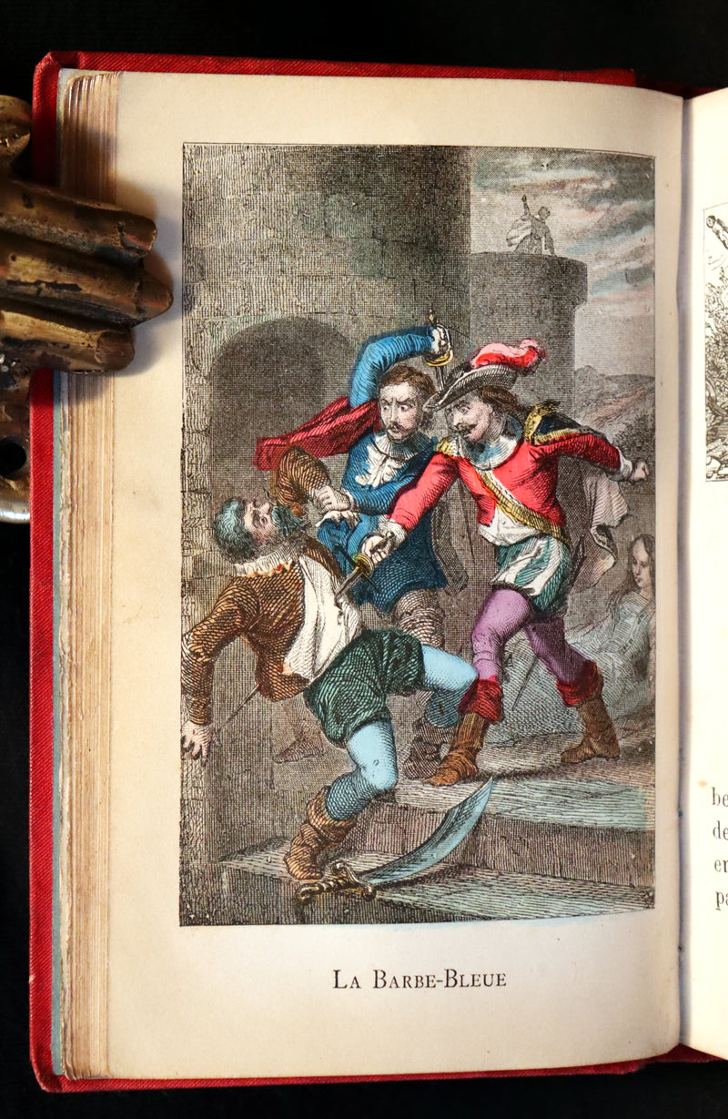 1890 Scarce color illustrated French Book ~ Contes des Fees by Perrault - Fairy Tales.