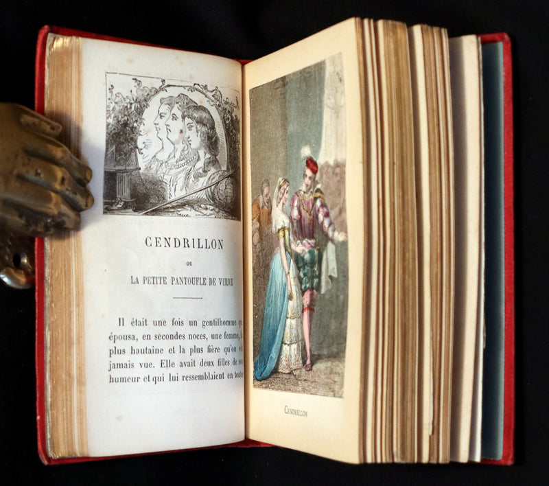 1890 Scarce color illustrated French Book ~ Contes des Fees by Perrault - Fairy Tales.