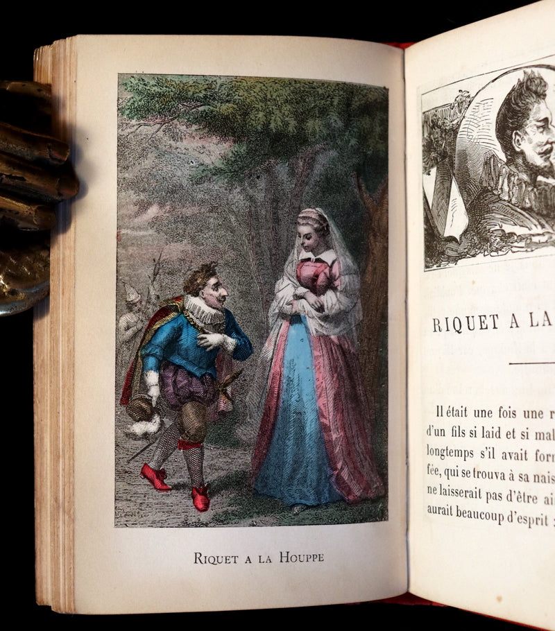 1890 Scarce color illustrated French Book ~ Contes des Fees by Perrault - Fairy Tales.