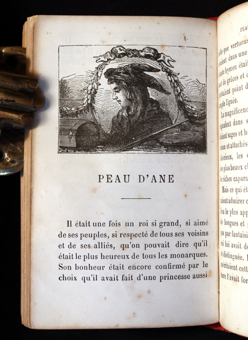 1890 Scarce color illustrated French Book ~ Contes des Fees by Perrault - Fairy Tales.