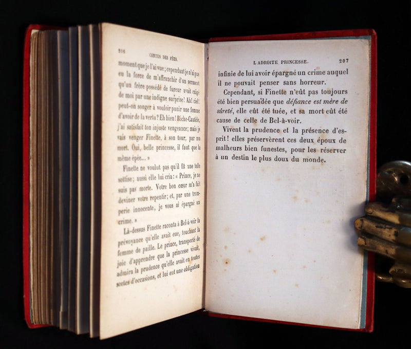 1890 Scarce color illustrated French Book ~ Contes des Fees by Perrault - Fairy Tales.