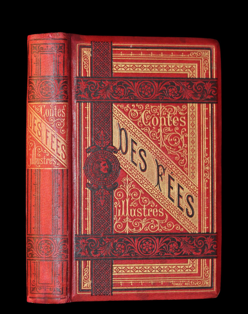 1890 Scarce color illustrated French Book ~ Contes des Fees by Perrault - Fairy Tales.
