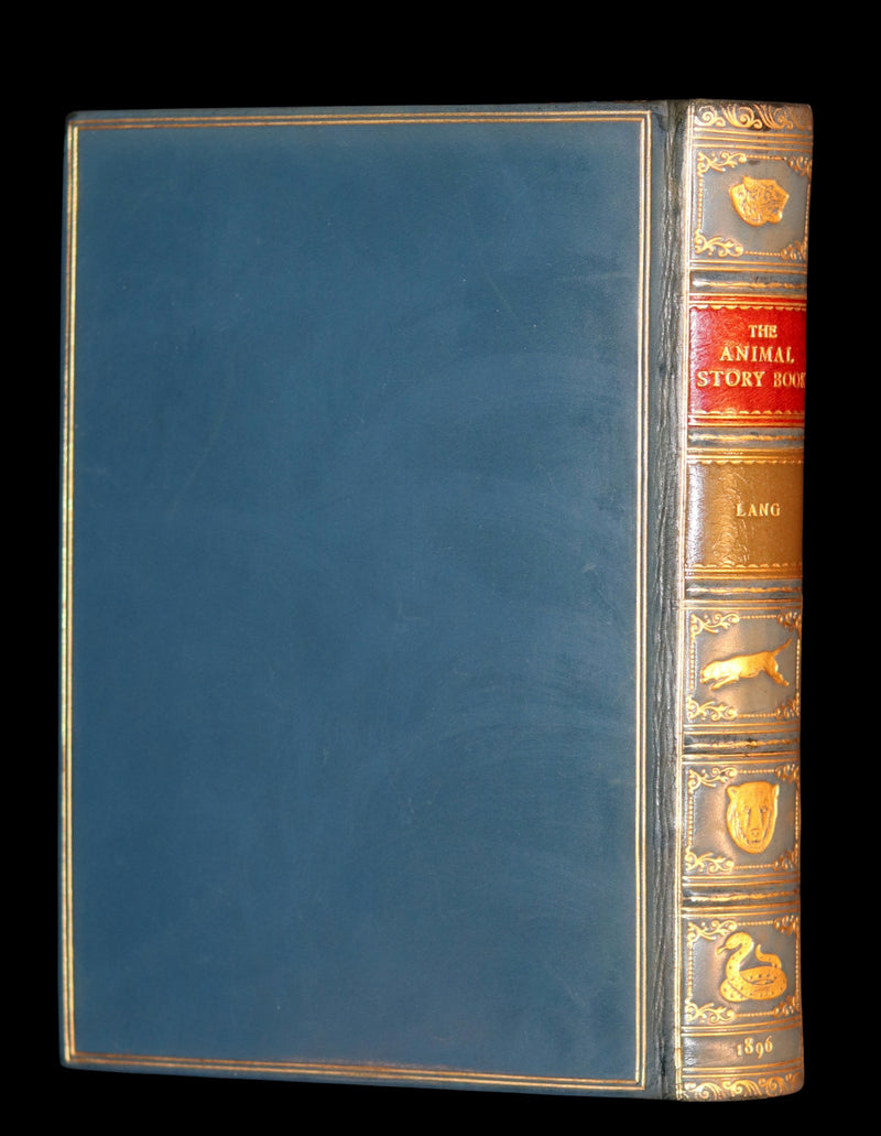 1896 First Edition bound by BAYNTUN- The Animal Story Book by Andrew Lang Illustrated by H. J. FORD.
