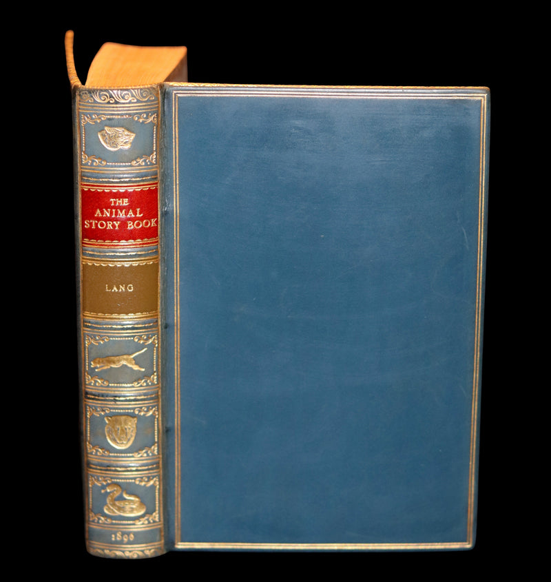 1896 First Edition bound by BAYNTUN- The Animal Story Book by Andrew Lang Illustrated by H. J. FORD.