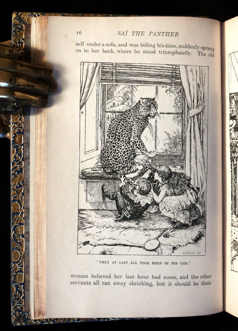 1896 First Edition bound by BAYNTUN- The Animal Story Book by Andrew Lang Illustrated by H. J. FORD.