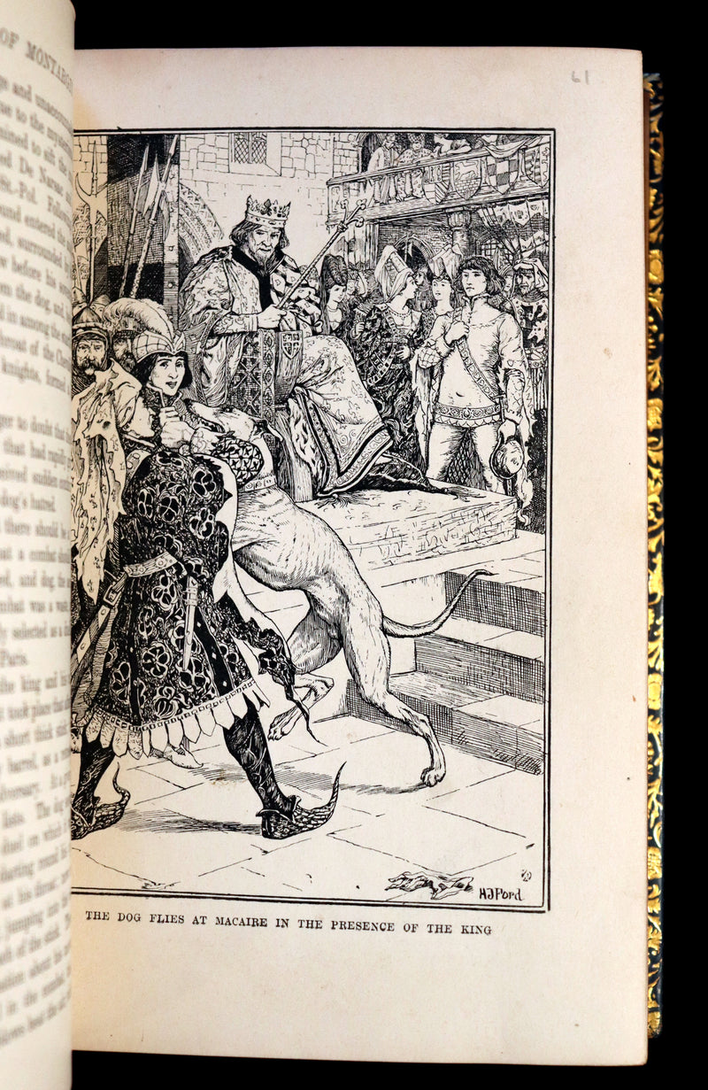 1896 First Edition bound by BAYNTUN- The Animal Story Book by Andrew Lang Illustrated by H. J. FORD.
