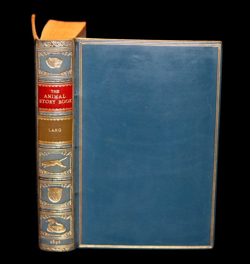1896 First Edition bound by BAYNTUN- The Animal Story Book by Andrew Lang Illustrated by H. J. FORD.