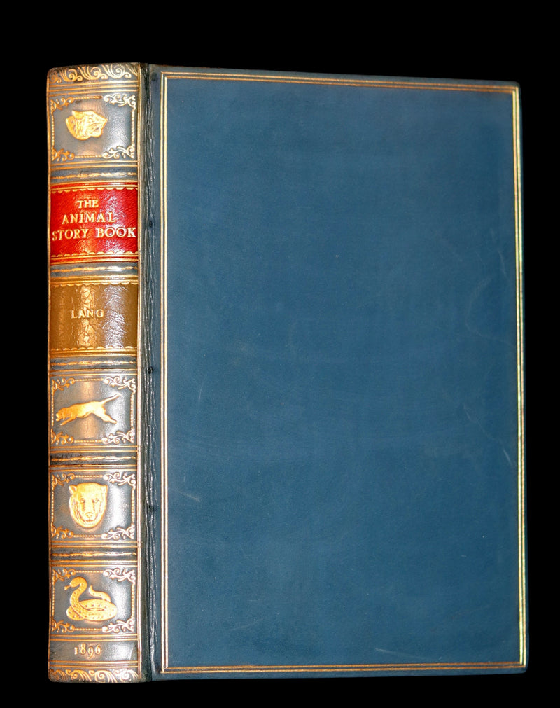 1896 First Edition bound by BAYNTUN- The Animal Story Book by Andrew Lang Illustrated by H. J. FORD.