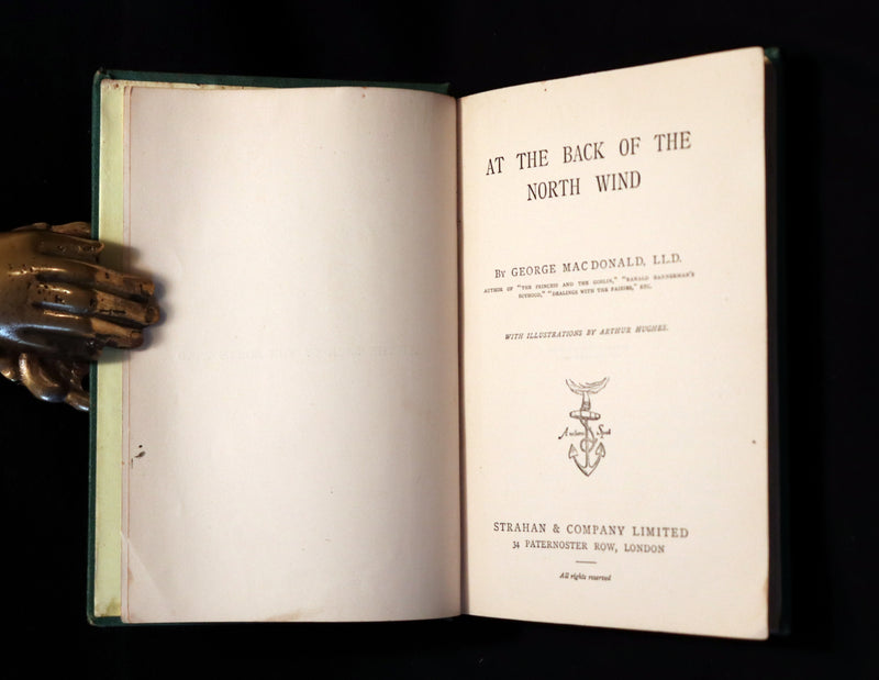 1872 Scarce Edition - AT THE BACK OF THE NORTH WIND by George MacDonald.