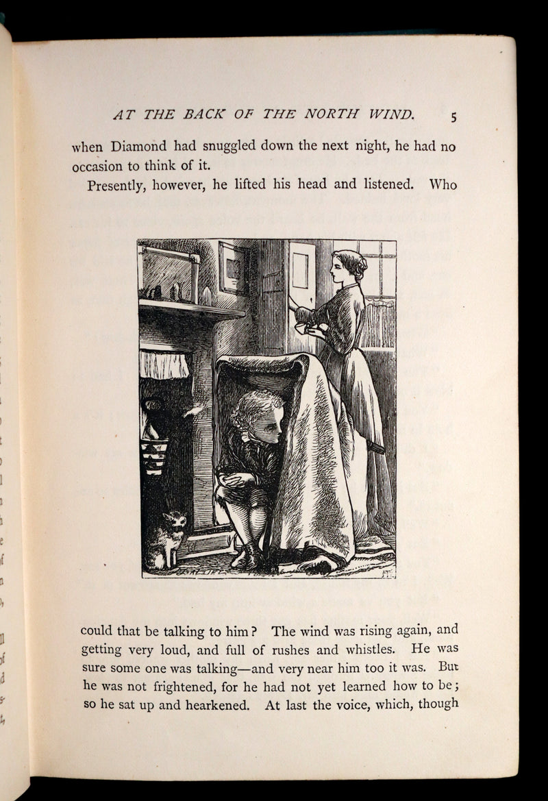 1872 Scarce Edition - AT THE BACK OF THE NORTH WIND by George MacDonald.