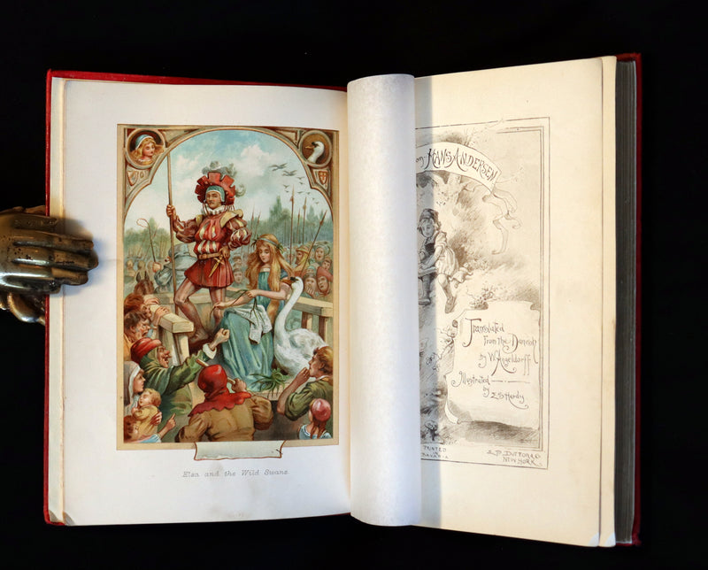 1890 Rare Book - Stories by Hans Andersen - FAIRY TALES illustrated by Evelyn Stuart Hardy.