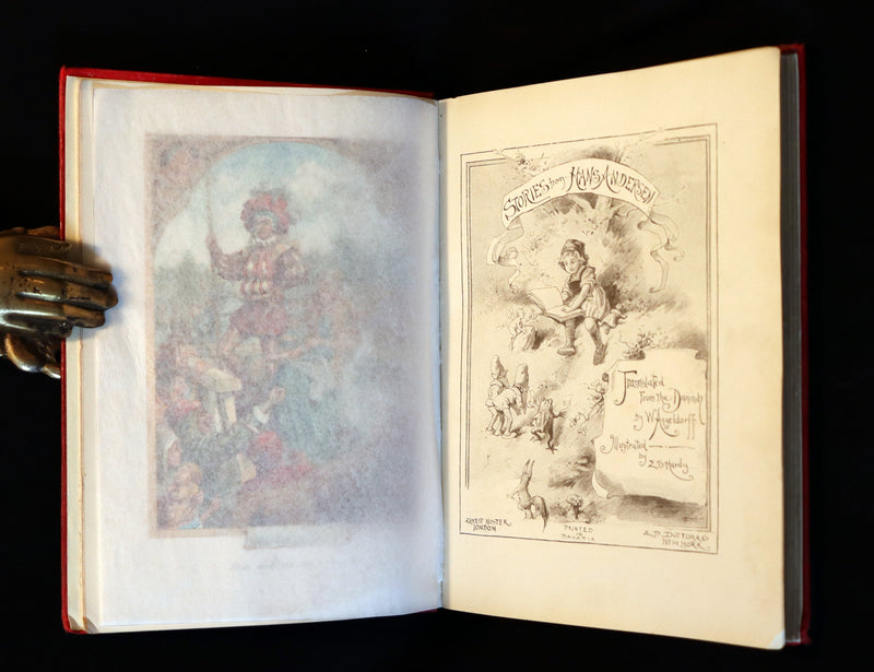 1890 Rare Book - Stories by Hans Andersen - FAIRY TALES illustrated by Evelyn Stuart Hardy.