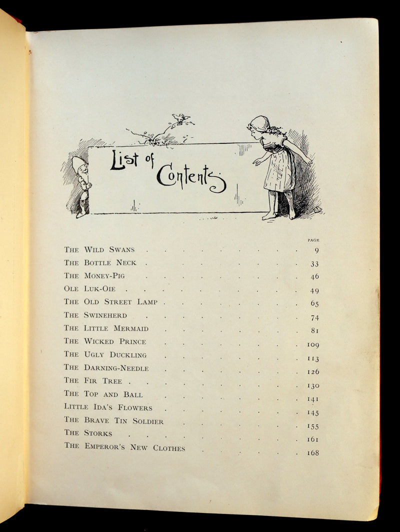 1890 Rare Book - Stories by Hans Andersen - FAIRY TALES illustrated by Evelyn Stuart Hardy.