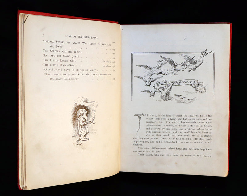 1890 Rare Book - Stories by Hans Andersen - FAIRY TALES illustrated by Evelyn Stuart Hardy.