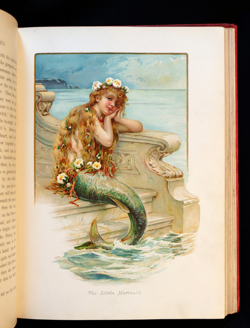 1890 Rare Book - Stories by Hans Andersen - FAIRY TALES illustrated by Evelyn Stuart Hardy.