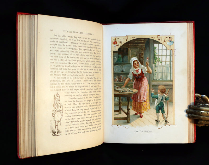 1890 Rare Book - Stories by Hans Andersen - FAIRY TALES illustrated by Evelyn Stuart Hardy.