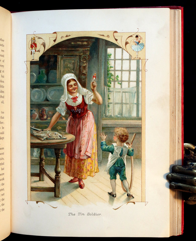 1890 Rare Book - Stories by Hans Andersen - FAIRY TALES illustrated by Evelyn Stuart Hardy.