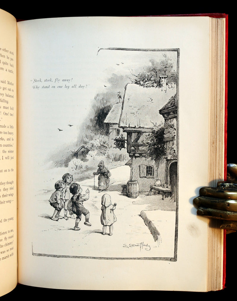 1890 Rare Book - Stories by Hans Andersen - FAIRY TALES illustrated by Evelyn Stuart Hardy.