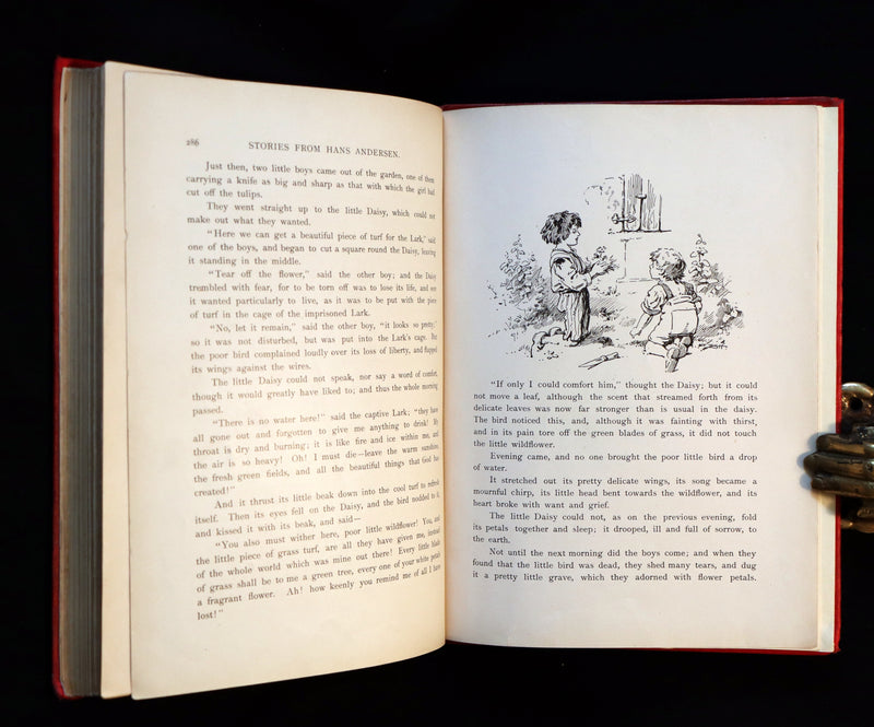 1890 Rare Book - Stories by Hans Andersen - FAIRY TALES illustrated by Evelyn Stuart Hardy.