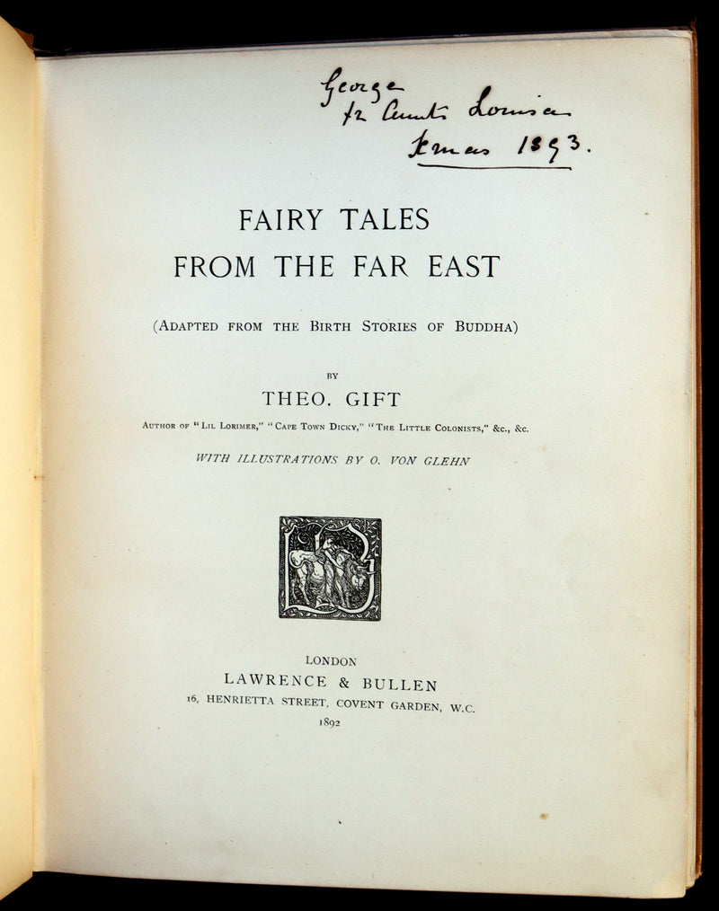 1892 Scarce Victorian Book - FAIRY TALES from the Far East (Adapted from the Birth Stories of Buddha).