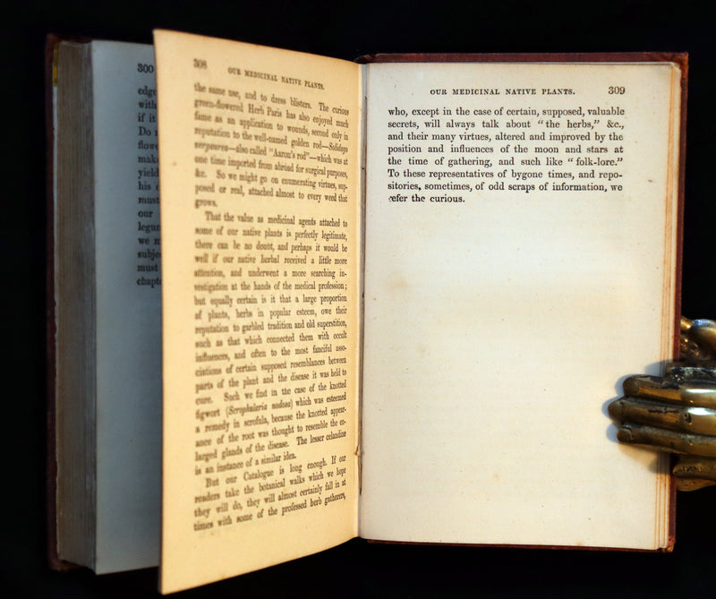 1866 Rare Edition - Wild Flowers and Medicinal Uses color Illustrated by Noel Humphreys.