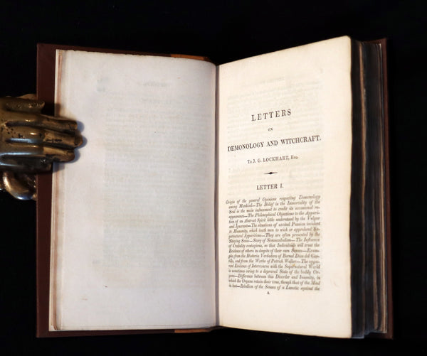1830 First Edition of Letters on Demonology & Witchcraft - WITCHES & FAIRIES  by Sir Walter Scott.