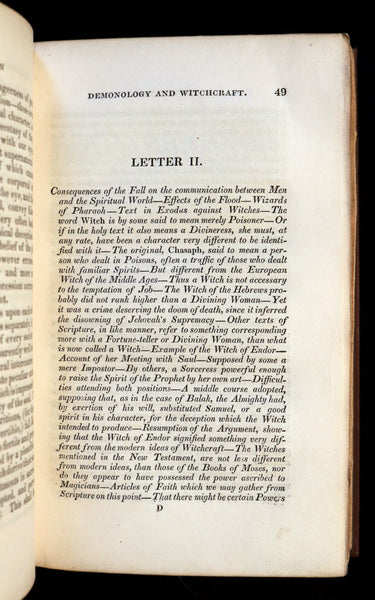 1830 First Edition of Letters on Demonology & Witchcraft - WITCHES & FAIRIES  by Sir Walter Scott.