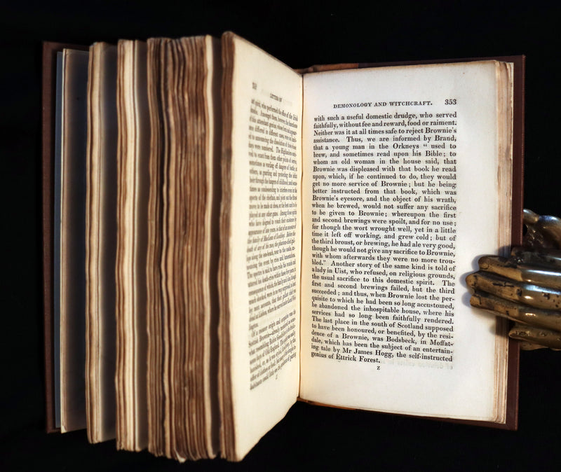 1830 First Edition of Letters on Demonology & Witchcraft - WITCHES & FAIRIES  by Sir Walter Scott.
