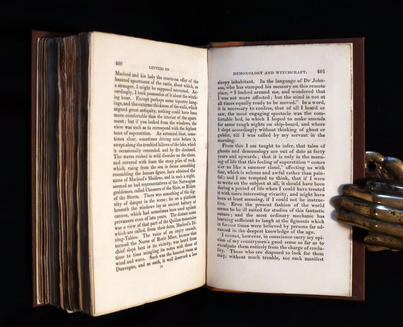 1830 First Edition of Letters on Demonology & Witchcraft - WITCHES & FAIRIES  by Sir Walter Scott.
