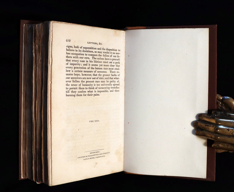 1830 First Edition of Letters on Demonology & Witchcraft - WITCHES & FAIRIES  by Sir Walter Scott.