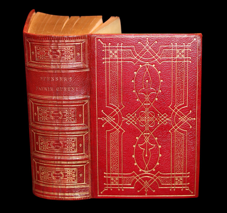 1853 Rare Book in a BEAUTIFUL BINDING ~ The FAERIE QUEENE by Edmund SPENSER Illustrated by Corbould.