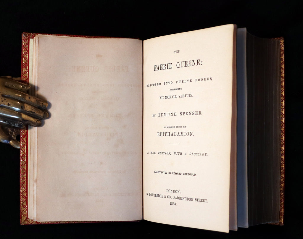 1853 Rare Book in a BEAUTIFUL BINDING ~ The FAERIE QUEENE by Edmund SP ...