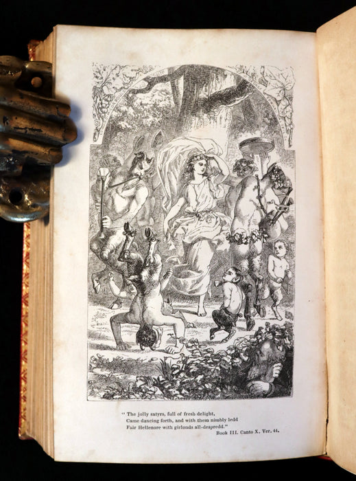 1853 Rare Book in a BEAUTIFUL BINDING ~ The FAERIE QUEENE by Edmund SPENSER Illustrated by Corbould.