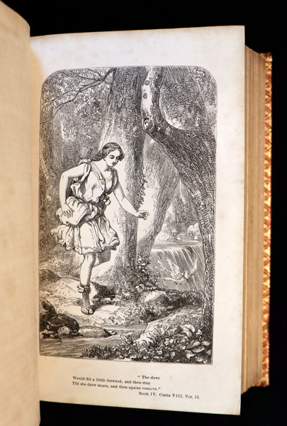 1853 Rare Book in a BEAUTIFUL BINDING ~ The FAERIE QUEENE by Edmund SPENSER Illustrated by Corbould.