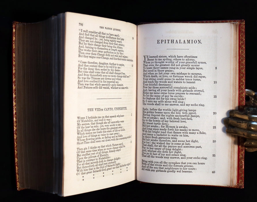 1853 Rare Book in a BEAUTIFUL BINDING ~ The FAERIE QUEENE by Edmund SPENSER Illustrated by Corbould.