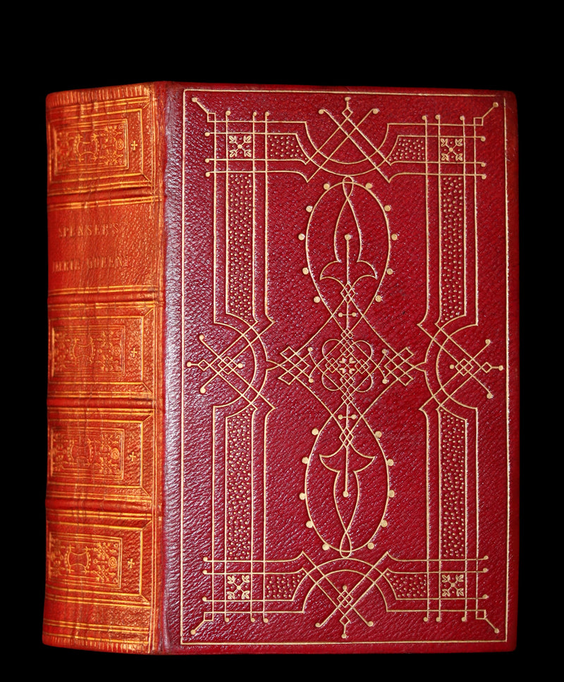 1853 Rare Book in a BEAUTIFUL BINDING ~ The FAERIE QUEENE by Edmund SPENSER Illustrated by Corbould.