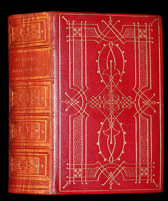 1853 Rare Book in a BEAUTIFUL BINDING ~ The FAERIE QUEENE by Edmund SPENSER Illustrated by Corbould.