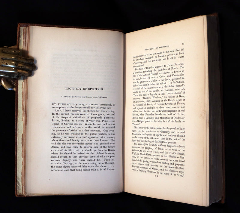 1841 Rare First Edition - Dendy's PHILOSOPHY OF MYSTERY or Ghosts, Fairy Mythology, Spectres & Demonology.