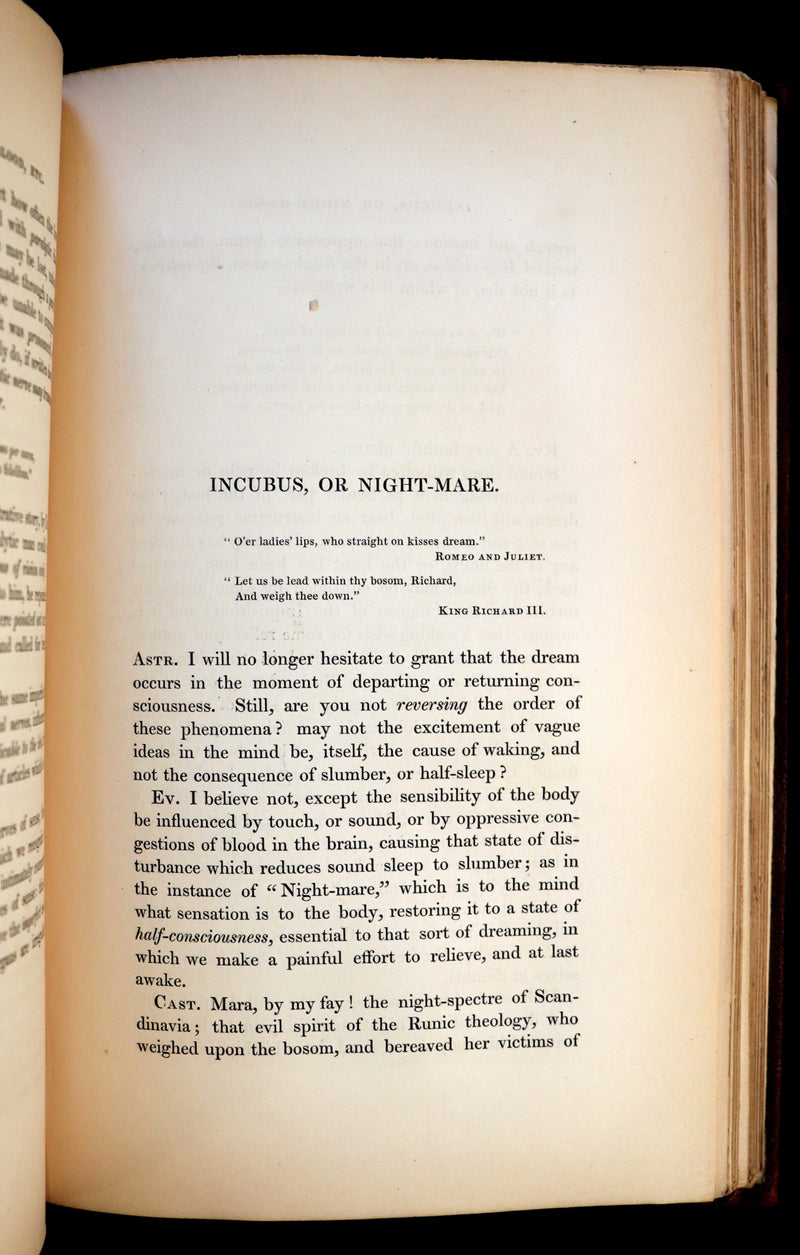 1841 Rare First Edition - Dendy's PHILOSOPHY OF MYSTERY or Ghosts, Fairy Mythology, Spectres & Demonology.