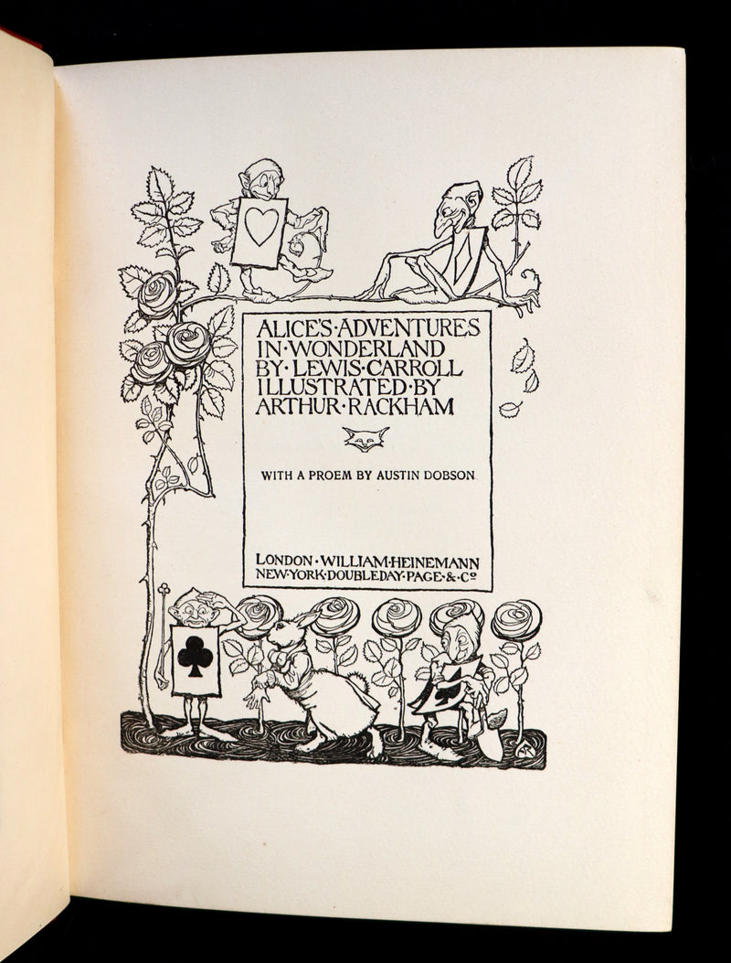 1907 First US Edition - Alice's Adventures in Wonderland illustrated by Arthur Rackham.