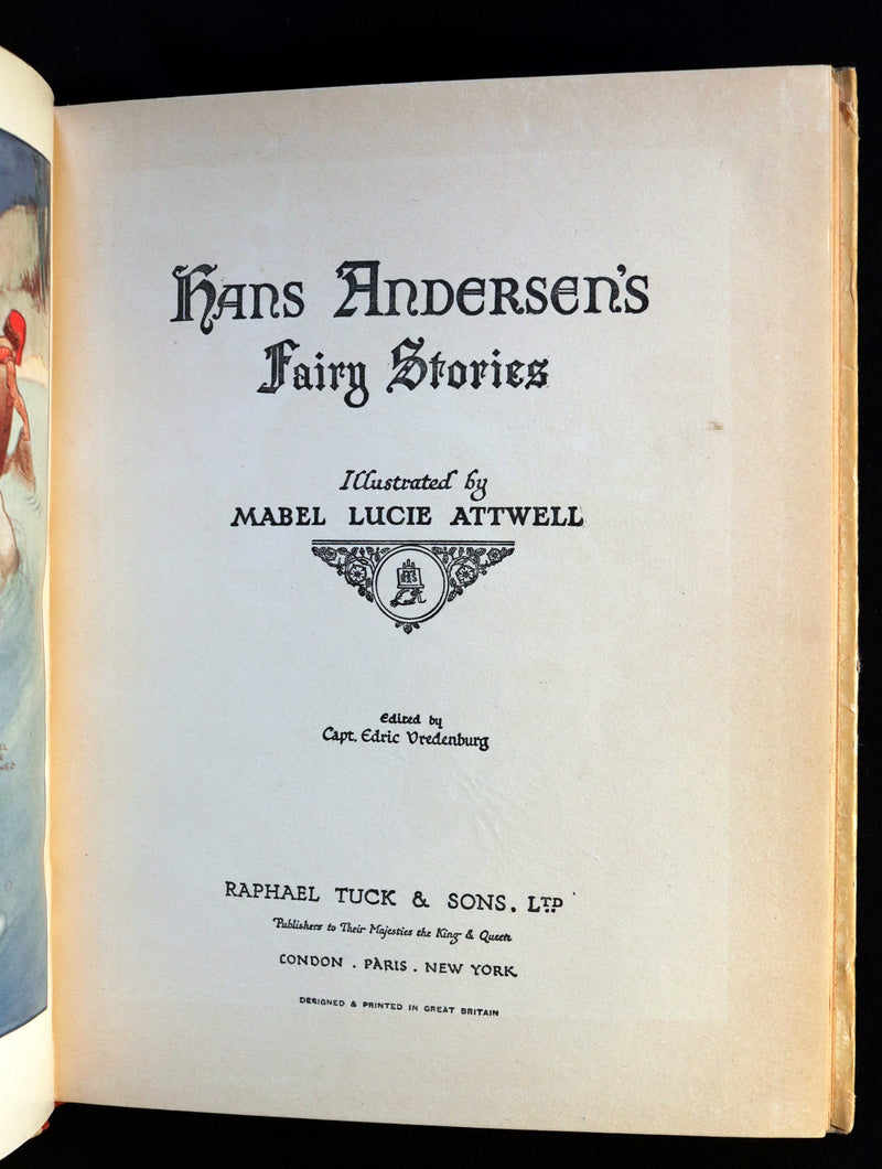 1920 Rare Book - Hans Andersen's FAIRY STORIES illustrated by Mabel Lucie Attwell.