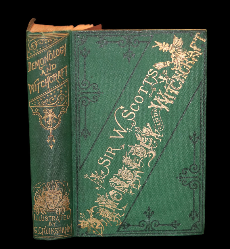 1868 Scarce Edition - Scott Demonology & Witchcraft - WITCHES & FAIRIES Illustrated by Cruikshank.