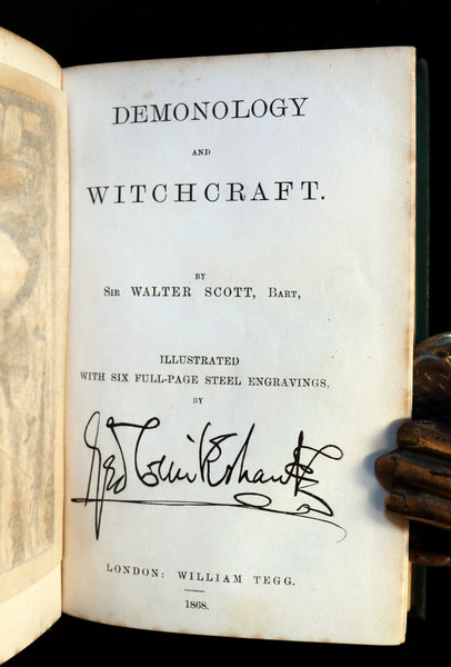 1868 Scarce Edition - Scott Demonology & Witchcraft - WITCHES & FAIRIES Illustrated by Cruikshank.