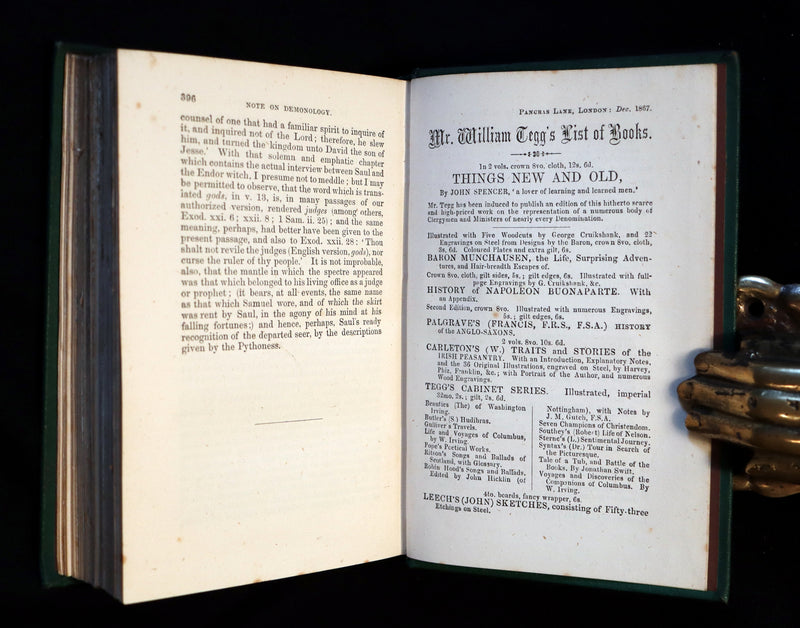 1868 Scarce Edition - Scott Demonology & Witchcraft - WITCHES & FAIRIES Illustrated by Cruikshank.